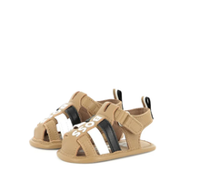 Load image into Gallery viewer, HUGO BOSS Beige Logo Print Sandals