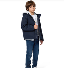 Load image into Gallery viewer, HUGO BOSS Boys Navy Blue Water-Repellent Jacket