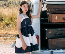 Load image into Gallery viewer, PATACHOU Nav Blue Dress with Details