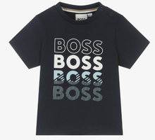 Load image into Gallery viewer, HUGO BOSS Baby Boys Navy Blue Cotton T-Shirt