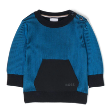 Load image into Gallery viewer, HUGO BOSS logo-print knitted jumper