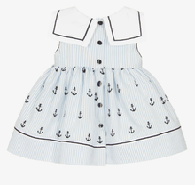 Load image into Gallery viewer, PATACHOU Baby Girls Blue Striped Cotton Dress