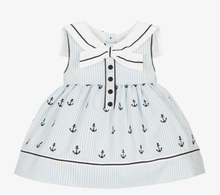 Load image into Gallery viewer, PATACHOU Baby Girls Blue Striped Cotton Dress