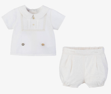 Load image into Gallery viewer, PAZ RODRIGUEZ Ivory Cotton Buster Suit