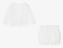 Load image into Gallery viewer, PAZ RODRIGUEZ Baby Boys Ivory Cotton Shorts Set