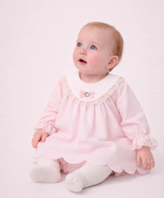 Load image into Gallery viewer, PAZ RODRIGUEZ Baby Girls Pink Dress Set with Scalloped Hem €125.35