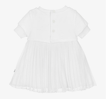 Load image into Gallery viewer, HUGO BOSS Baby Girls White Pleated Chiffon Dress