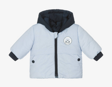 Load image into Gallery viewer, HUGO BOSS Baby Boys Blue Reversible Puffer Coat