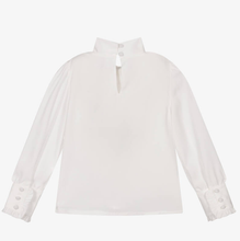 Load image into Gallery viewer, PATACHOU Girls Ivory Crêpe Bow Blouse