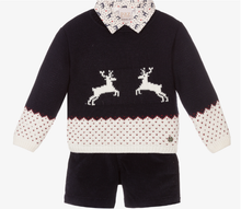 Load image into Gallery viewer, PAZ RODRIGUEZ Boys Blue 3 Piece Shorts Set