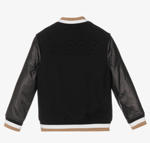 Load image into Gallery viewer, HUGO BOSS Boys Black Wool Bomber Jacket