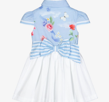 Load image into Gallery viewer, LAPIN HOUSE Girls Blue Floral Cotton Dress