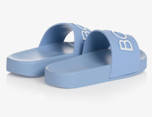 Load image into Gallery viewer, HUGO BOSS Pale Blue Logo Sliders