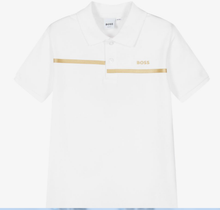 Load image into Gallery viewer, HUGO BOSS Boys White Polo Shirt