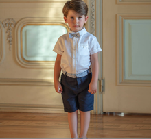 Load image into Gallery viewer, PATACHOU Boys Blue Linen Shorts Suit