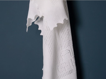 Load image into Gallery viewer, G.H. HURT AND SON Teddy Alphabet Baby Shawl - White