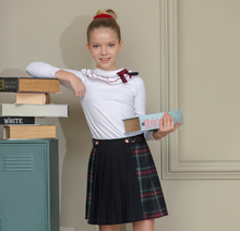 Load image into Gallery viewer, PATACHOU Girls Blue & Green Tartan Skirt