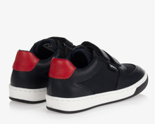 Load image into Gallery viewer, HUGO BOSS Navy Blue Leather Trainers