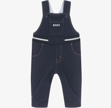 Load image into Gallery viewer, HUGO BOSS Baby Boys Blue Dungarees