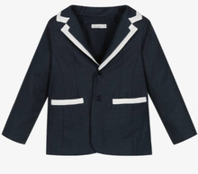 Load image into Gallery viewer, PATACHOU Boys Blue Linen Shorts Suit