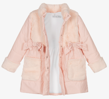 Load image into Gallery viewer, PATACHOU Girls Pale Pink Hooded Coat