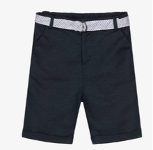 Load image into Gallery viewer, PATACHOU Boys Blue Linen Shorts Suit