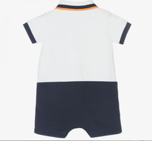 Load image into Gallery viewer, HUGO BOSS Baby Boys White & Navy Blue Shortie