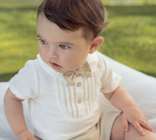 Load image into Gallery viewer, PAZ RODRIGUEZ Baby Boys Ivory & Beige Shorts Set