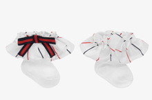 Load image into Gallery viewer, PATACHOU Baby Girls White Striped Socks