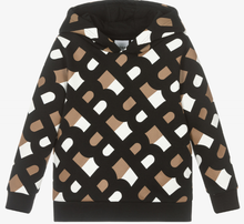 Load image into Gallery viewer, HUGO BOSS Boys Black Cotton Logo Hoodie