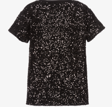 Load image into Gallery viewer, HUGO BOSS Girls Black Sequin Logo Dress