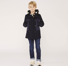Load image into Gallery viewer, HUGO BOSS Boys Navy Blue Wool Coat