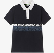 Load image into Gallery viewer, HUGO BOSS Boys Blue Cotton Polo Shirt
