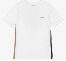 Load image into Gallery viewer, HUGO BOSS Boys White Cotton Logo T-Shirt