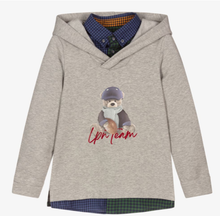 Load image into Gallery viewer, LAPIN HOUSE grey hooded sweatshirt