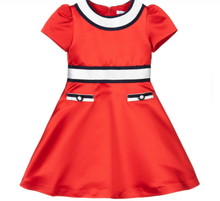 Load image into Gallery viewer, Patachou Girls Red Satin Dress