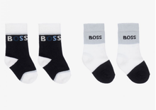 Load image into Gallery viewer, HUGO BOSS Baby Boys Blue Socks (2 Pack)