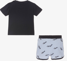 Load image into Gallery viewer, HUGO BOSS Baby Boys Blue Logo Cotton Shorts Set