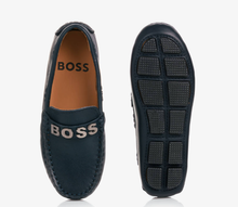 Load image into Gallery viewer, HUGO BOSS Boys Blue Leather Loafers