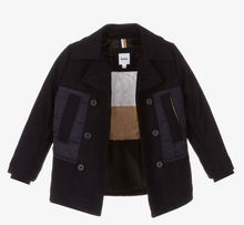 Load image into Gallery viewer, HUGO BOSS Boys Navy Blue Wool Coat