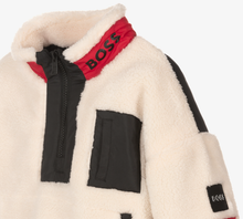 Load image into Gallery viewer, HUGO BOSS Boys Ivory Faux Fur Sweatshirt