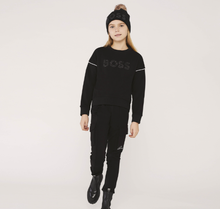 Load image into Gallery viewer, HUGO BOSS Black Glitter Logo Sweatshirt