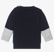 Load image into Gallery viewer, HUGO BOSS Boys Navy Blue Cotton Sweater