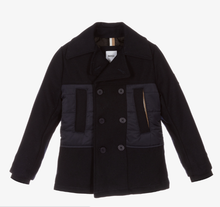 Load image into Gallery viewer, HUGO BOSS Boys Navy Blue Wool Coat