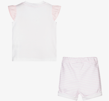 Load image into Gallery viewer, HUGO BOSS Girls White Cotton Shorts Set