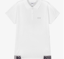 Load image into Gallery viewer, HUGO BOSS girls white poloshirt