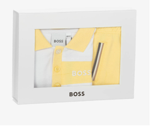 Load image into Gallery viewer, HUGO BOSS Baby Boys Yellow Logo Shorts Set