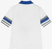 Load image into Gallery viewer, HUGO BOSS Boys White Cotton Piqué Logo Polo Shirt