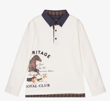 Load image into Gallery viewer, LAPIN HOUSE ivory polo shirt