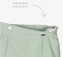 Load image into Gallery viewer, PAZ RODRIGUEZ Baby Boys White & Green Shorts Set